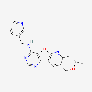 5,5-dimethyl-N-(pyridin-3-ylmethyl)-6,17-dioxa-2,12,14-triazatetracyclo[8.7.0.03,8.011,16]heptadeca-1(10),2,8,11(16),12,14-hexaen-15-amine