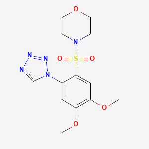 4-{[4,5-dimethoxy-2-(1H-tetrazol-1-yl)phenyl]sulfonyl}morpholine