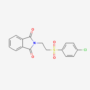 molecular formula C16H12ClNO4S B11061737 2-{2-[(4-chlorophenyl)sulfonyl]ethyl}-1H-isoindole-1,3(2H)-dione 