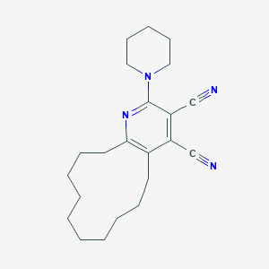 2-(Piperidin-1-yl)-5,6,7,8,9,10,11,12,13,14-decahydrocyclododeca[b]pyridine-3,4-dicarbonitrile