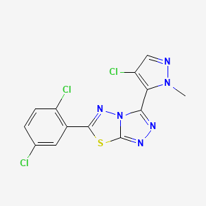 3-(4-chloro-1-methyl-1H-pyrazol-5-yl)-6-(2,5-dichlorophenyl)[1,2,4]triazolo[3,4-b][1,3,4]thiadiazole