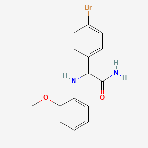 2-(4-Bromophenyl)-2-(2-methoxyanilino)acetamide