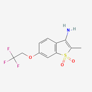 2-Methyl-6-(2,2,2-trifluoroethoxy)-1-benzothiophen-3-amine 1,1-dioxide