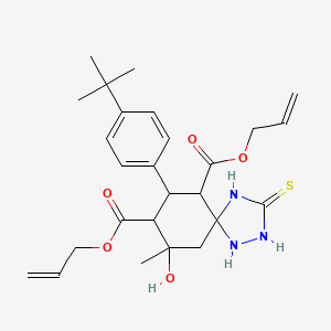 Diallyl 7-[4-(tert-butyl)phenyl]-9-hydroxy-9-methyl-3-thioxo-1,2,4-triazaspiro[4.5]decane-6,8-dicarboxylate