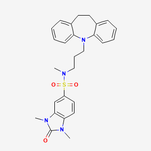 N-[3-(10,11-dihydro-5H-dibenzo[b,f]azepin-5-yl)propyl]-N,1,3-trimethyl-2-oxo-2,3-dihydro-1H-benzimidazole-5-sulfonamide