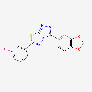 3-(1,3-Benzodioxol-5-yl)-6-(3-fluorophenyl)[1,2,4]triazolo[3,4-b][1,3,4]thiadiazole