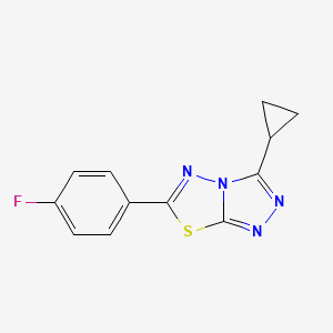 3-Cyclopropyl-6-(4-fluorophenyl)[1,2,4]triazolo[3,4-b][1,3,4]thiadiazole