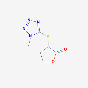 molecular formula C6H8N4O2S B11061884 3-[(1-methyl-1H-tetrazol-5-yl)sulfanyl]dihydrofuran-2(3H)-one 