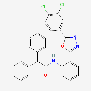 N-{2-[5-(3,4-dichlorophenyl)-1,3,4-oxadiazol-2-yl]phenyl}-2,2-diphenylacetamide