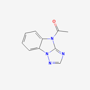 molecular formula C10H8N4O B11061895 4H-[1,2,4]Triazolo[1,5-a][1,3]benzimidazole, 4-acetyl- 