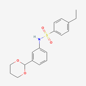 N-[3-(1,3-dioxan-2-yl)phenyl]-4-ethylbenzenesulfonamide