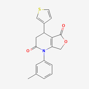 1-(3-methylphenyl)-4-(thiophen-3-yl)-4,7-dihydrofuro[3,4-b]pyridine-2,5(1H,3H)-dione