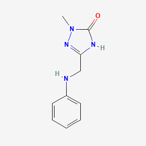 molecular formula C10H12N4O B11061909 2-methyl-5-[(phenylamino)methyl]-1,2-dihydro-3H-1,2,4-triazol-3-one 