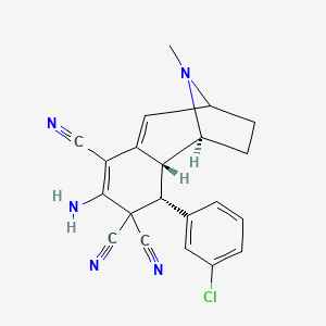 (4R,4aR,5S,8R)-2-amino-4-(3-chlorophenyl)-10-methyl-4,4a,5,6,7,8-hexahydro-3H-5,8-epiminobenzo[7]annulene-1,3,3-tricarbonitrile