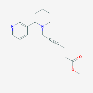 molecular formula C18H24N2O2 B11061921 Ethyl 6-[2-(pyridin-3-yl)piperidin-1-yl]hex-4-ynoate 