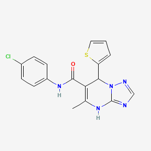 N-(4-chlorophenyl)-5-methyl-7-(thiophen-2-yl)-4,7-dihydro[1,2,4]triazolo[1,5-a]pyrimidine-6-carboxamide