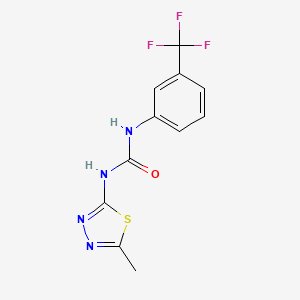 molecular formula C11H9F3N4OS B11061947 1-(5-Methyl-1,3,4-thiadiazol-2-yl)-3-[3-(trifluoromethyl)phenyl]urea 