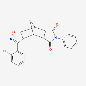 3-(2-chlorophenyl)-6-phenyl-4a,7a,8,8a-tetrahydro-3aH-4,8-methano[1,2]oxazolo[4,5-f]isoindole-5,7(4H,6H)-dione