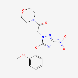 2-[5-(2-methoxyphenoxy)-3-nitro-1H-1,2,4-triazol-1-yl]-1-(morpholin-4-yl)ethanone