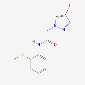 2-(4-iodo-1H-pyrazol-1-yl)-N-[2-(methylsulfanyl)phenyl]acetamide