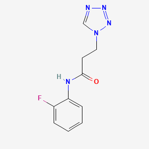 molecular formula C10H10FN5O B11062007 N-(2-fluorophenyl)-3-(1H-tetrazol-1-yl)propanamide 