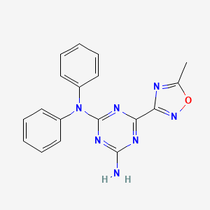 6-(5-methyl-1,2,4-oxadiazol-3-yl)-N,N-diphenyl-1,3,5-triazine-2,4-diamine