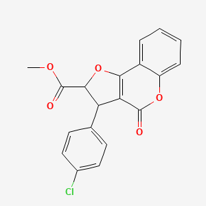 methyl 3-(4-chlorophenyl)-4-oxo-2,3-dihydro-4H-furo[3,2-c]chromene-2-carboxylate