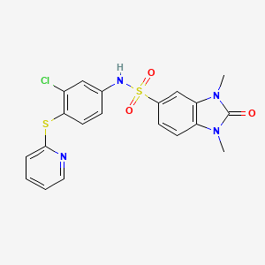 N-[3-chloro-4-(pyridin-2-ylsulfanyl)phenyl]-1,3-dimethyl-2-oxo-2,3-dihydro-1H-benzimidazole-5-sulfonamide