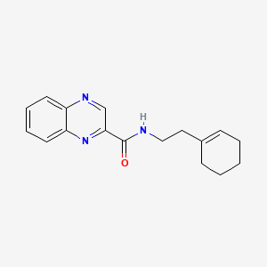 molecular formula C17H19N3O B11062086 N-[2-(cyclohex-1-en-1-yl)ethyl]quinoxaline-2-carboxamide 