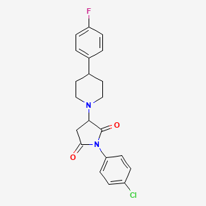 1-(4-Chlorophenyl)-3-[4-(4-fluorophenyl)piperidin-1-yl]pyrrolidine-2,5-dione