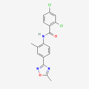 molecular formula C17H13Cl2N3O2 B11062120 2,4-dichloro-N-[2-methyl-4-(5-methyl-1,2,4-oxadiazol-3-yl)phenyl]benzamide CAS No. 727671-83-2