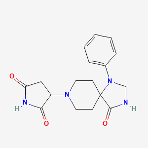 3-(4-Oxo-1-phenyl-1,3,8-triazaspiro[4.5]dec-8-yl)pyrrolidine-2,5-dione