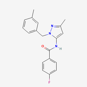 Benzamide, 4-fluoro-N-[3-methyl-1-[(3-methylphenyl)methyl]-1H-pyrazol-5-yl]-