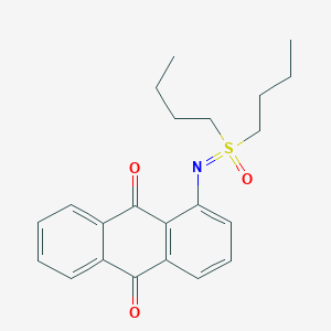 1-{[Dibutyl(oxido)-lambda~6~-sulfanylidene]amino}anthracene-9,10-dione