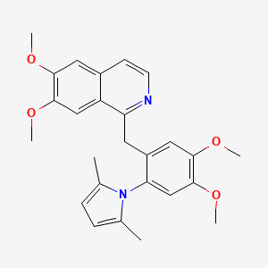 molecular formula C26H28N2O4 B11062186 1-[2-(2,5-dimethyl-1H-pyrrol-1-yl)-4,5-dimethoxybenzyl]-6,7-dimethoxyisoquinoline 