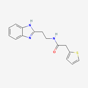 N-[2-(1H-benzimidazol-2-yl)ethyl]-2-(thiophen-2-yl)acetamide