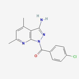 (3-amino-4,6-dimethyl-1H-pyrazolo[3,4-b]pyridin-1-yl)(4-chlorophenyl)methanone