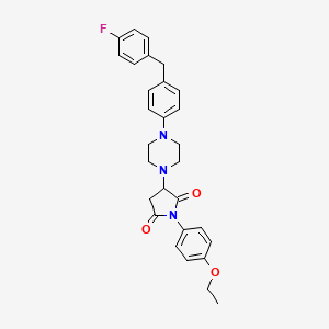 1-(4-Ethoxyphenyl)-3-{4-[4-(4-fluorobenzyl)phenyl]piperazin-1-yl}pyrrolidine-2,5-dione