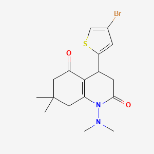 4-(4-bromothiophen-2-yl)-1-(dimethylamino)-7,7-dimethyl-4,6,7,8-tetrahydroquinoline-2,5(1H,3H)-dione