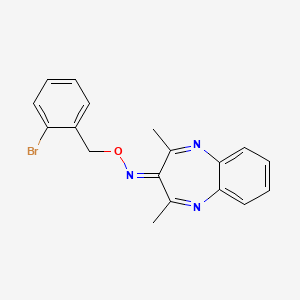 molecular formula C18H16BrN3O B11062316 N-[(2-bromobenzyl)oxy]-2,4-dimethyl-3H-1,5-benzodiazepin-3-imine 