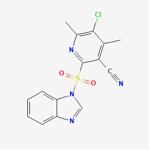 2-(1H-benzimidazol-1-ylsulfonyl)-5-chloro-4,6-dimethylpyridine-3-carbonitrile