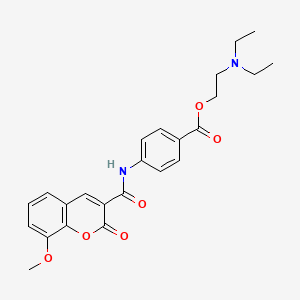 2-(diethylamino)ethyl 4-{[(8-methoxy-2-oxo-2H-chromen-3-yl)carbonyl]amino}benzoate