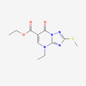 Ethyl 4-ethyl-2-(methylsulfanyl)-7-oxo-4,7-dihydro[1,2,4]triazolo[1,5-a]pyrimidine-6-carboxylate