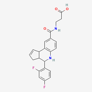 3-({[4-(2,4-Difluorophenyl)-3A,4,5,9B-tetrahydro-3H-cyclopenta[C]quinolin-8-YL]carbonyl}amino)propanoic acid