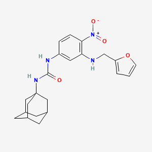 molecular formula C22H26N4O4 B11062403 N-adamantanyl({3-[(2-furylmethyl)amino]-4-nitrophenyl}amino)carboxamide 