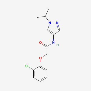 molecular formula C14H16ClN3O2 B11062405 2-(2-chlorophenoxy)-N-[1-(propan-2-yl)-1H-pyrazol-4-yl]acetamide 