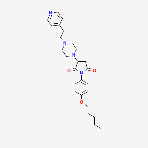 1-[4-(Hexyloxy)phenyl]-3-{4-[2-(pyridin-4-yl)ethyl]piperazin-1-yl}pyrrolidine-2,5-dione