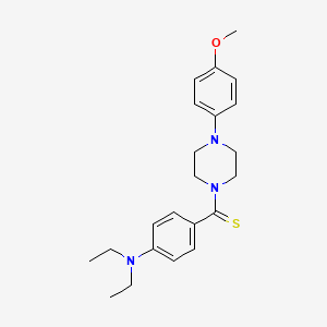 molecular formula C22H29N3OS B11062433 [4-(Diethylamino)phenyl][4-(4-methoxyphenyl)piperazin-1-yl]methanethione 