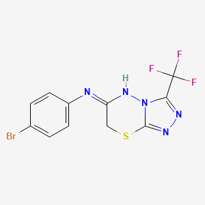 N-(4-bromophenyl)-3-(trifluoromethyl)-7H-[1,2,4]triazolo[3,4-b][1,3,4]thiadiazin-6-amine