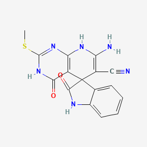 7'-amino-2'-(methylsulfanyl)-2,4'-dioxo-1,2,4',8'-tetrahydro-3'H-spiro[indole-3,5'-pyrido[2,3-d]pyrimidine]-6'-carbonitrile